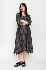 5oz MAGPIE Denim OLIVE Dress, Dark Indigo