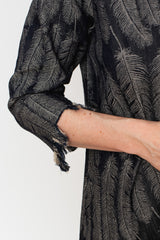 5oz MAGPIE Denim OLIVE Dress, Dark Indigo