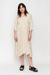 5oz MAGPIE Denim OLIVE Dress, Ecru