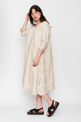 5oz MAGPIE Denim OLIVE Dress, Ecru