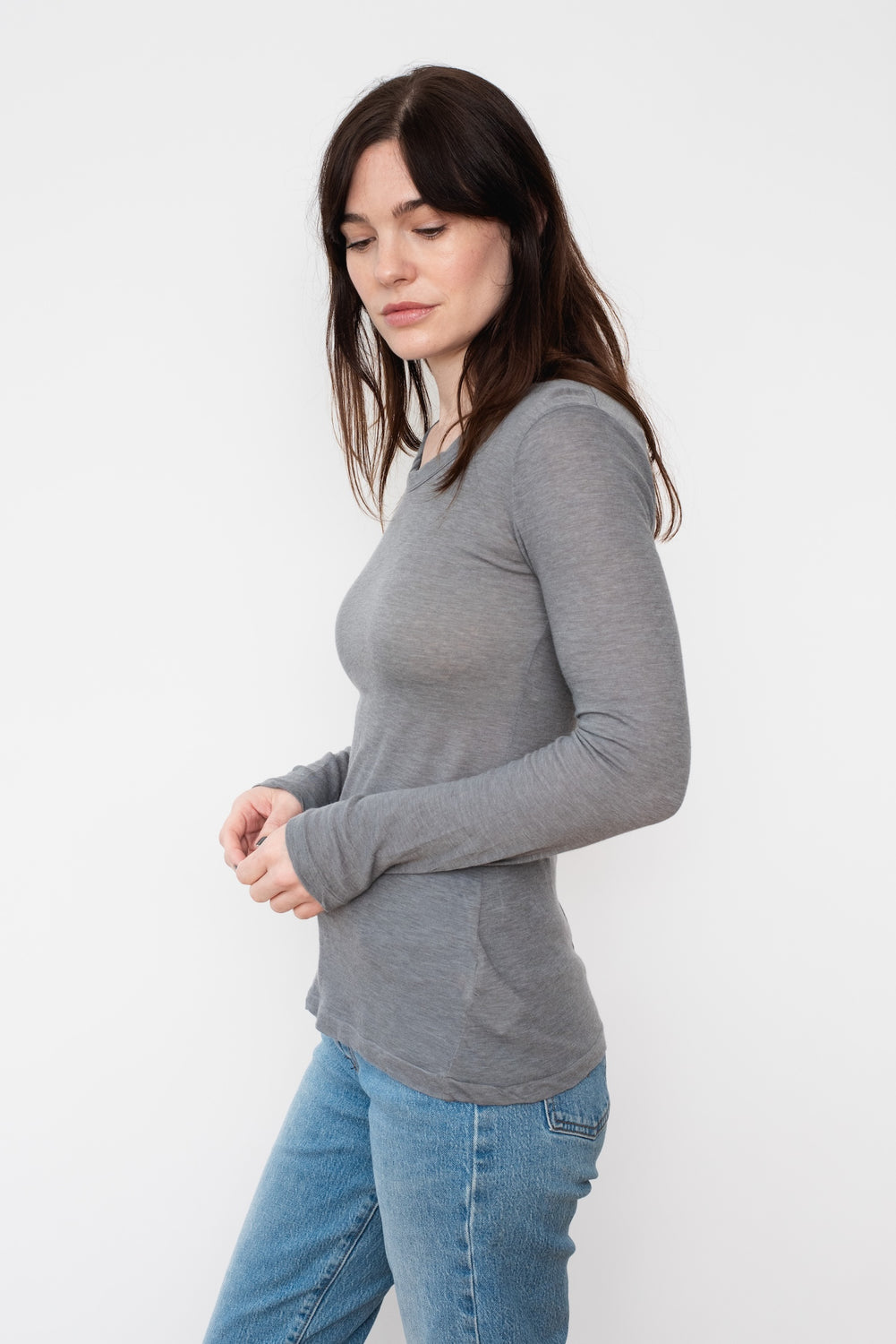 Hi-Soft Jersey L/S T-Shirt, Gray