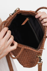 Leather Tote and Shoulder Bag Brown