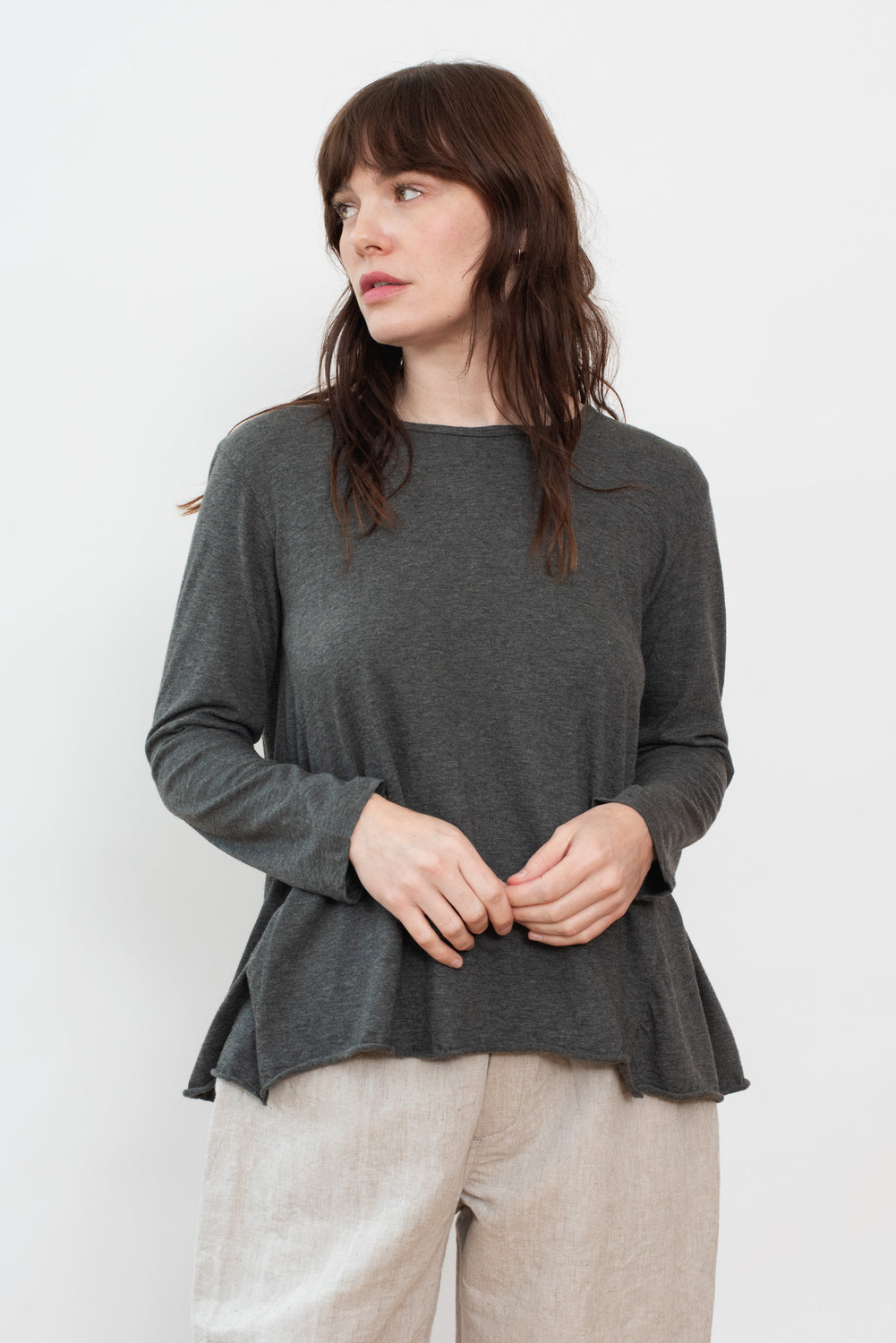 Pullover Sweater, Charcoal Gray