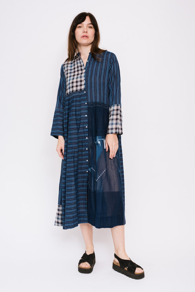 injiri インジリ MULTI CHECK DRESS