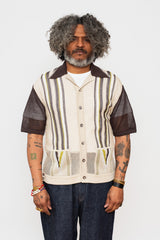 12G Mesh Knit TENNESSEE Cuba Polo, Beige