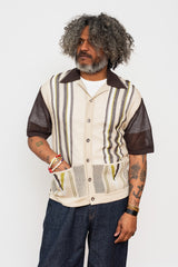 12G Mesh Knit TENNESSEE Cuba Polo, Beige