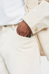 Woven Yukizarashi Sashiko Jeans, Natural