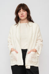Gingham Check Robe White