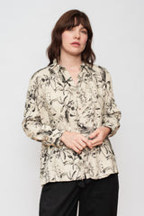Botanical Print Shirt Natural