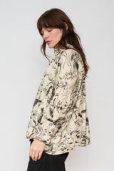 Botanical Print Shirt Natural