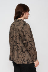 Botanical Print Shirt Mocha