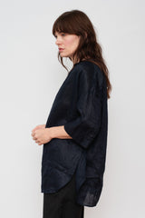Linen Canvas Tunic Navy