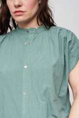 Cotton Typewriter Shirt Ice Blue