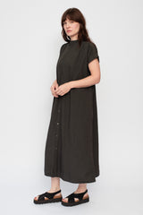 Cotton Typewriter Dress Charcoal