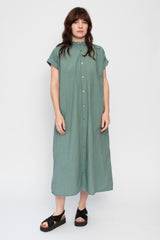 Cotton Typewriter Dress Ice Blue