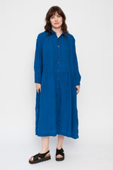 French Linen Dress Blue