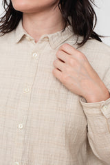 Organic Cotton Long Sleeve Shirt, Natural