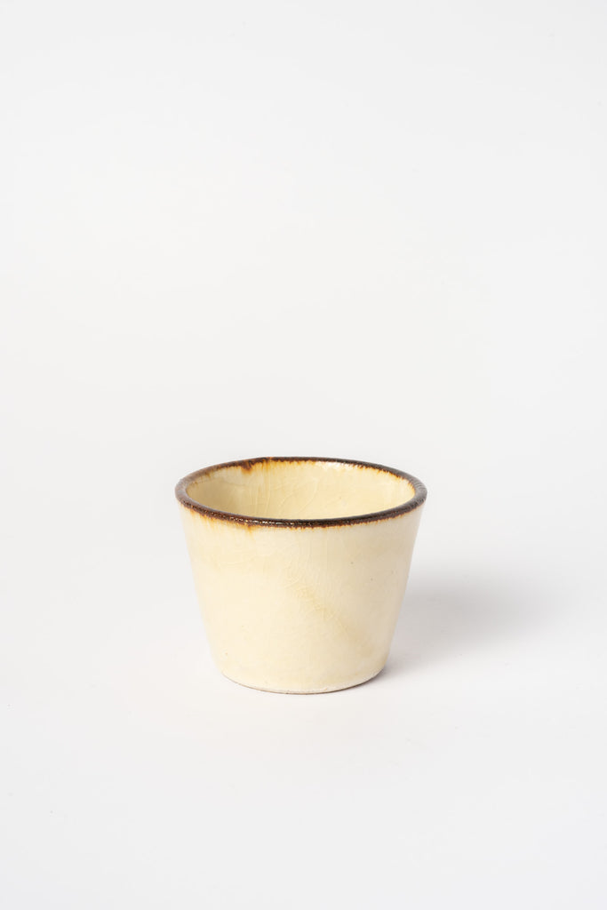 Cream Crackle Glaze Cup