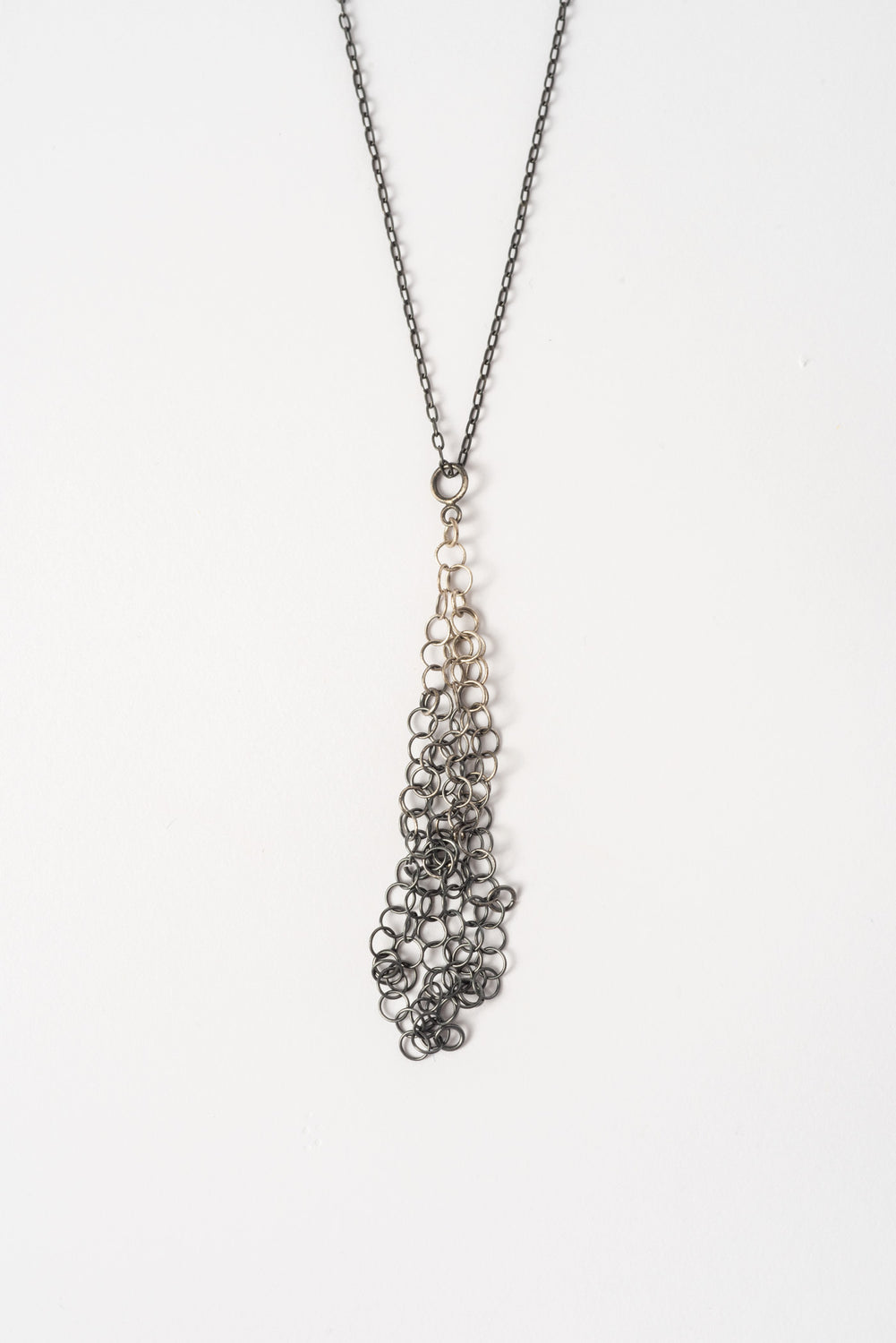 Silver Necklace with Chains