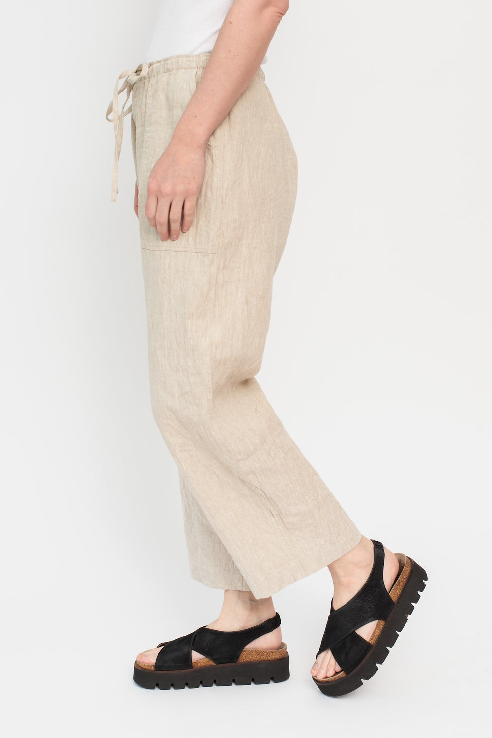 Color Linen Pants Natural