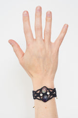 Macrame Bracelet with Two Stone (Fluorite)