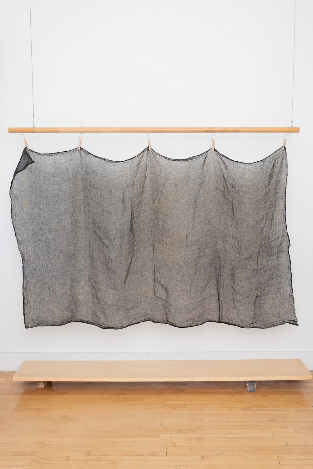 Naturallly Dyed Linen Gauze Hanging, Indigo