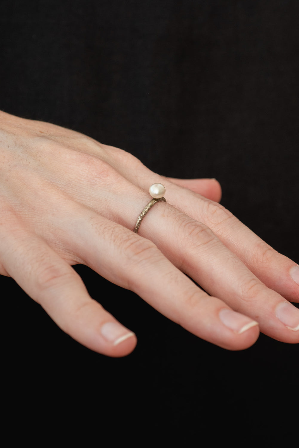 Silver and Pearl Ring