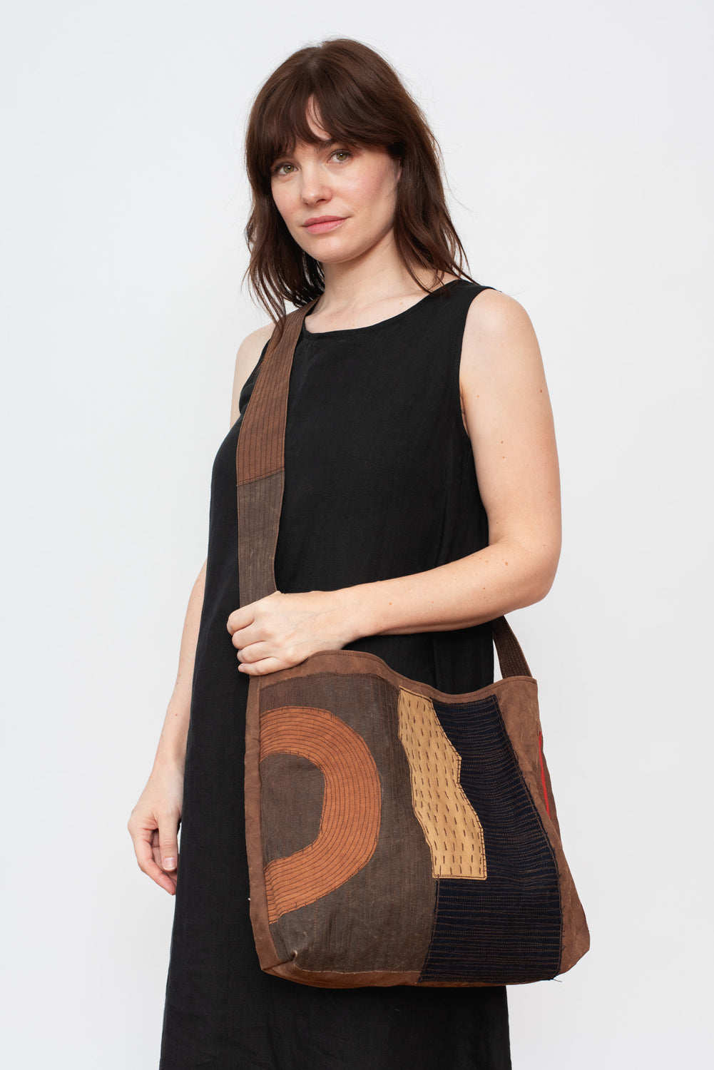 Persimmon Dyed Collage Shoulder Bag A