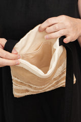 Embroidered Linen Shoulder Bag