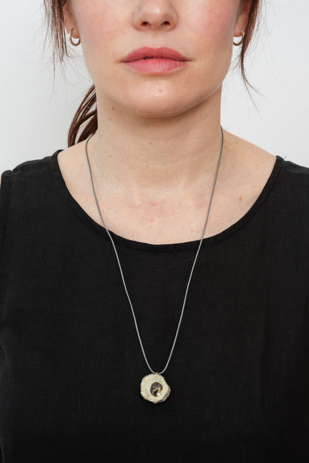 Shell and Pearl Pendant Necklace