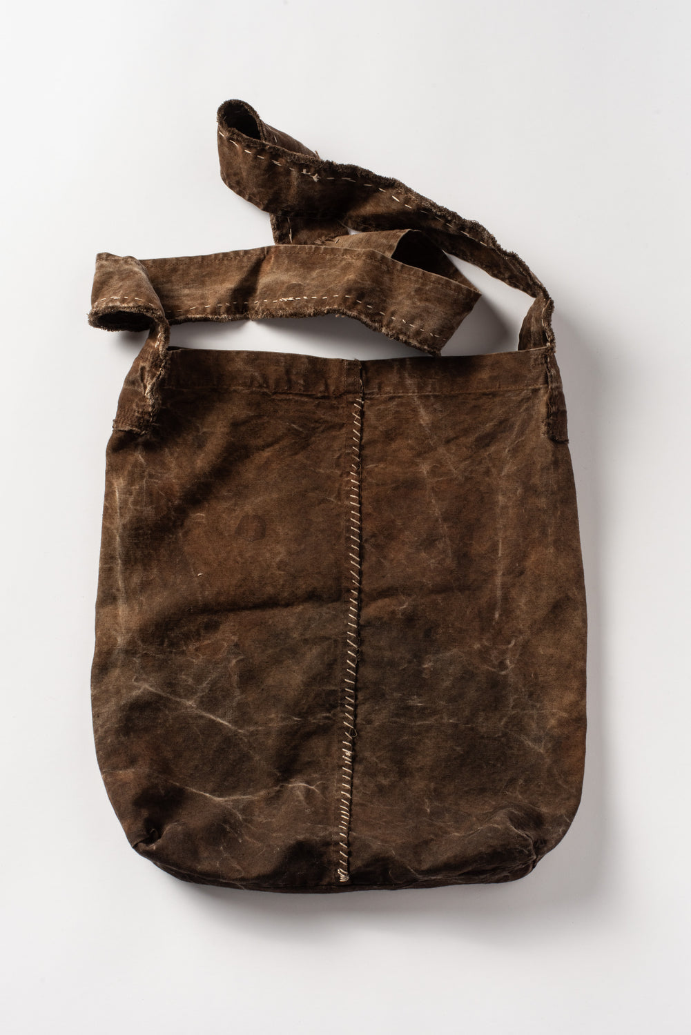 Kakishibu Dyed Shoulder Bag with Patch
