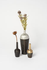 Mini Bronze and Aluminum Vases