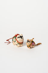 Vintage Miniature Lucky Dog-Set of Two