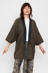 Vintage Japanese Striped Cotton Noragi Jacket