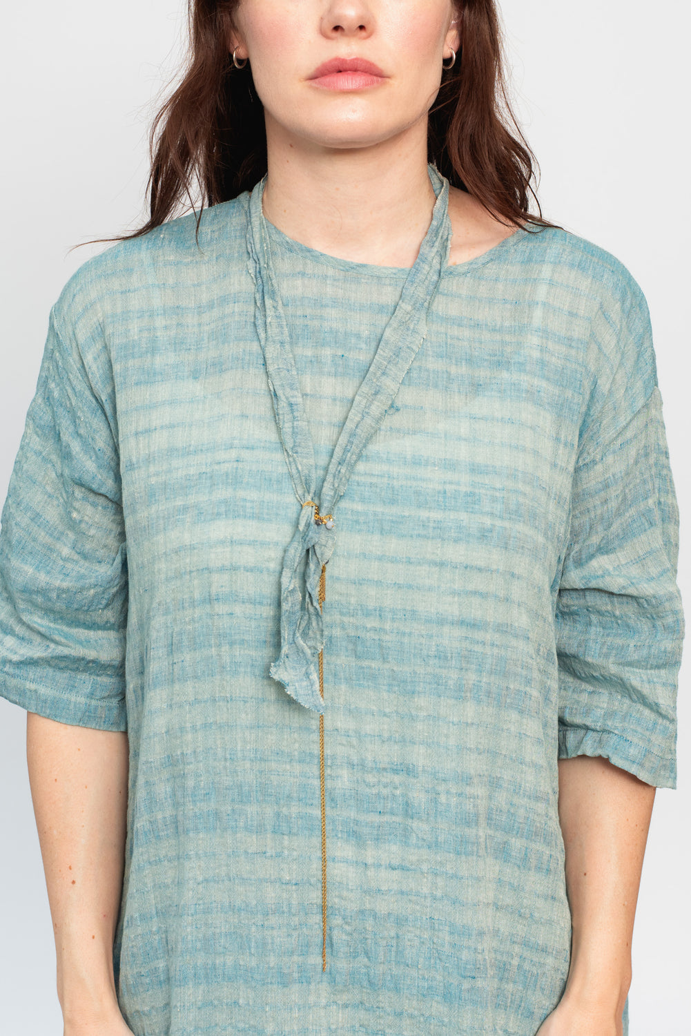 Ribbon Necklace Light Blue