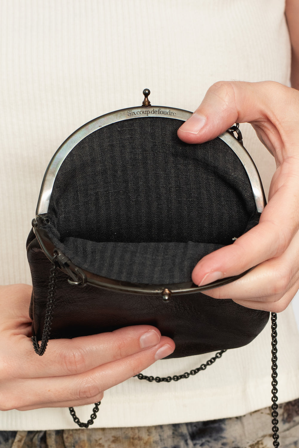 Leather Pochette Bag SHC-70