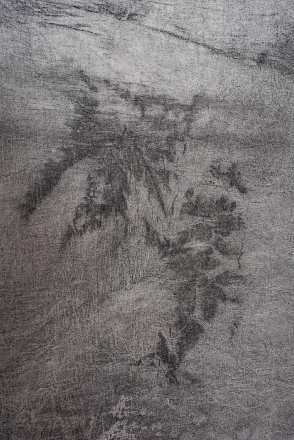 Large Cotton-Linen Blend Cloth Dyed with Pine Soot