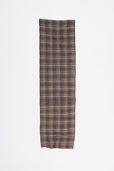 Vintage Japanese Handwoven Plaid Cotton Textile Fragment