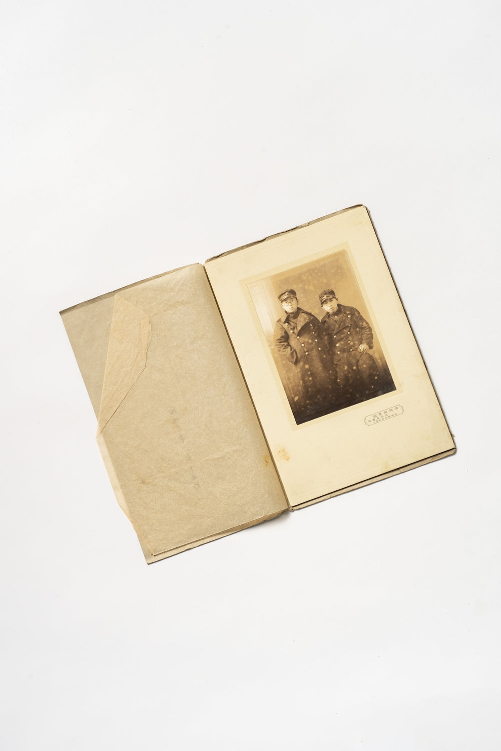 Vintage Japanese Studio Portrait Album with Original Folder