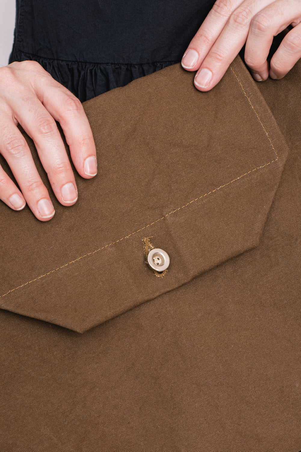 Canvas Messenger Bag Small Khaki