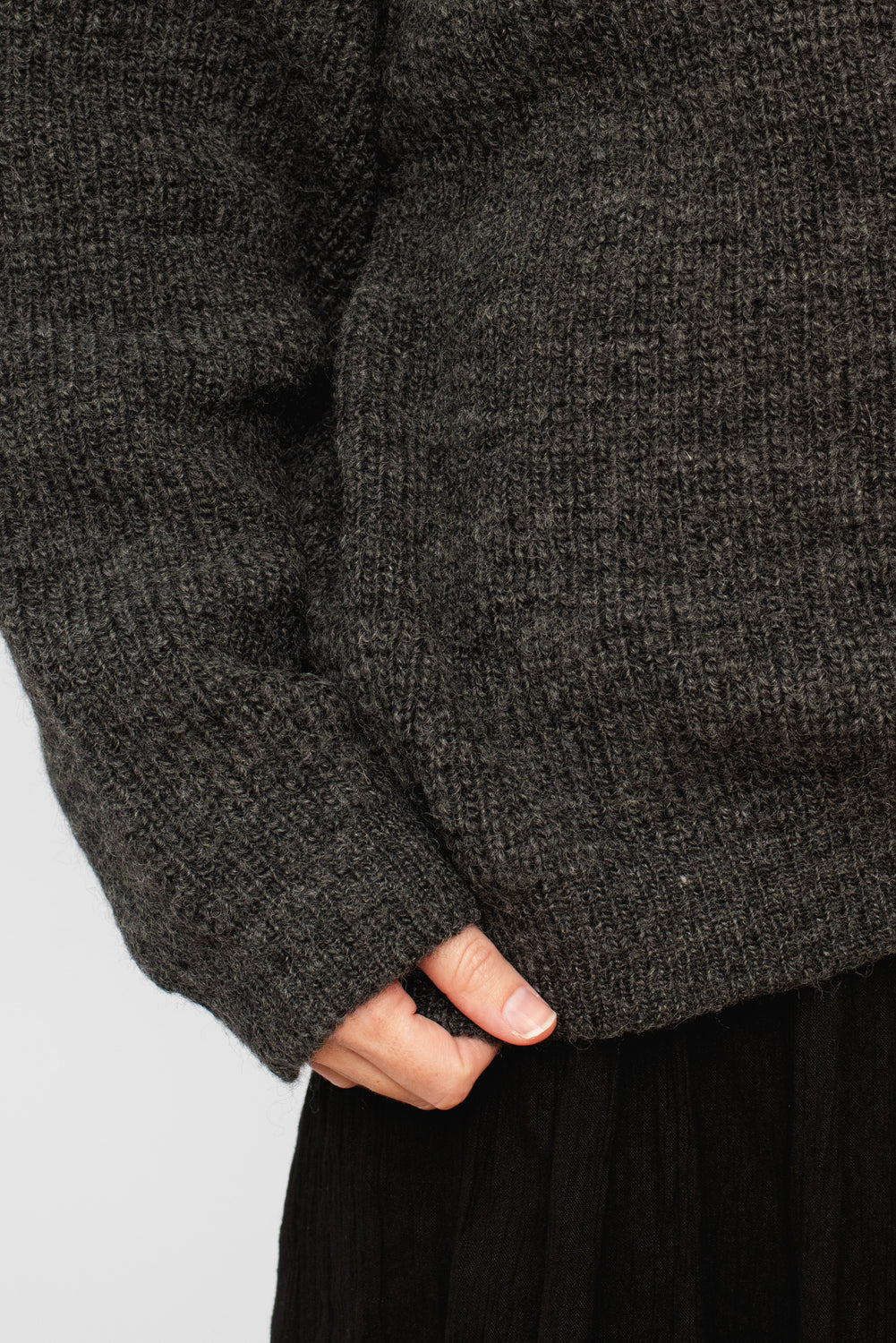 Wool Sweater Charcoal Heather Unisex