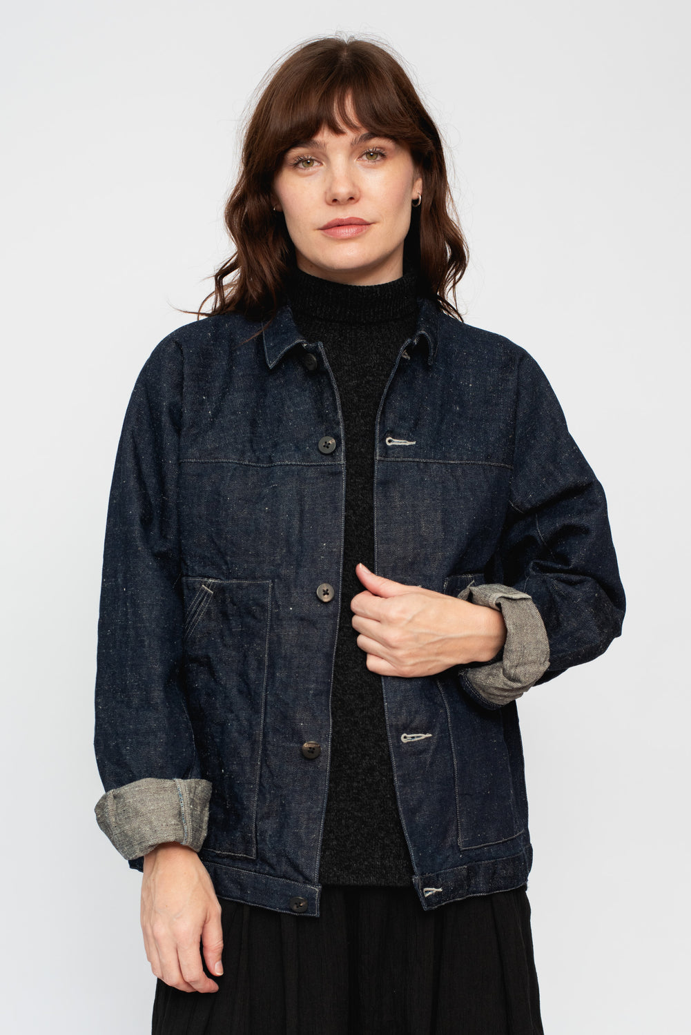Cotton and Hemp Denim Jacket Unisex