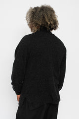 Wool Turtleneck Sweater Black Heather