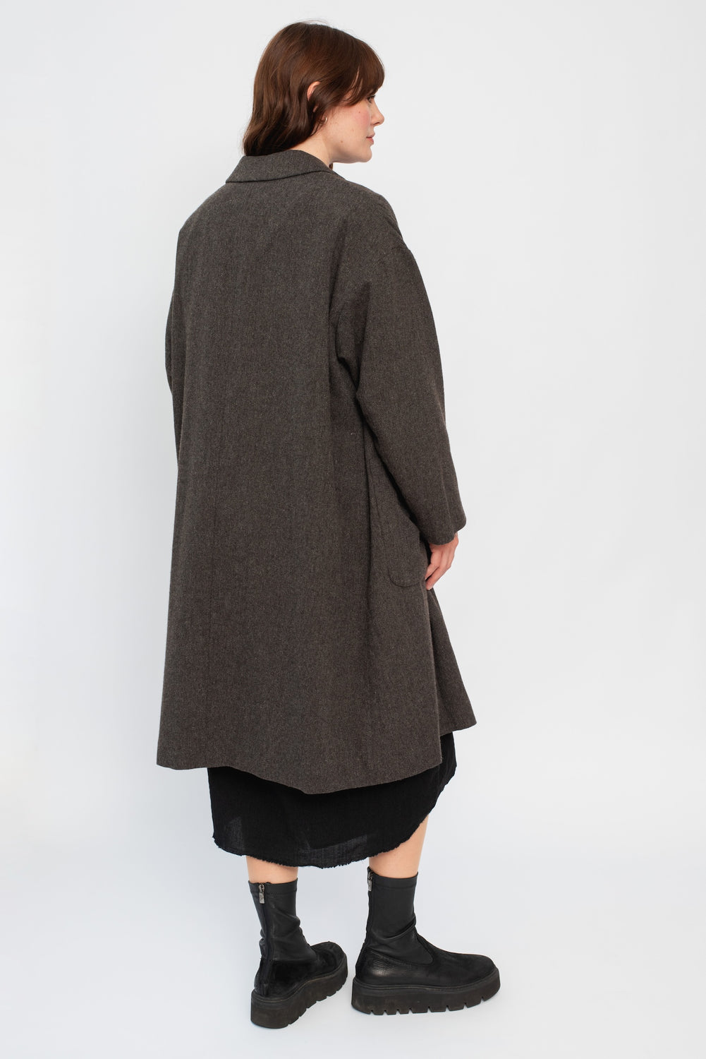 Eco Wool Premium Tweed Oversized Tailored Coat