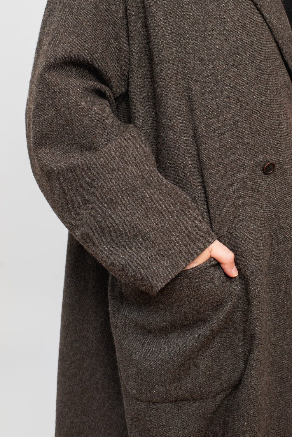 Eco Wool Premium Tweed Oversized Tailored Coat