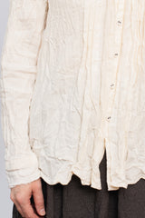 Brushed Crinkle Pin-Tuck Blouse