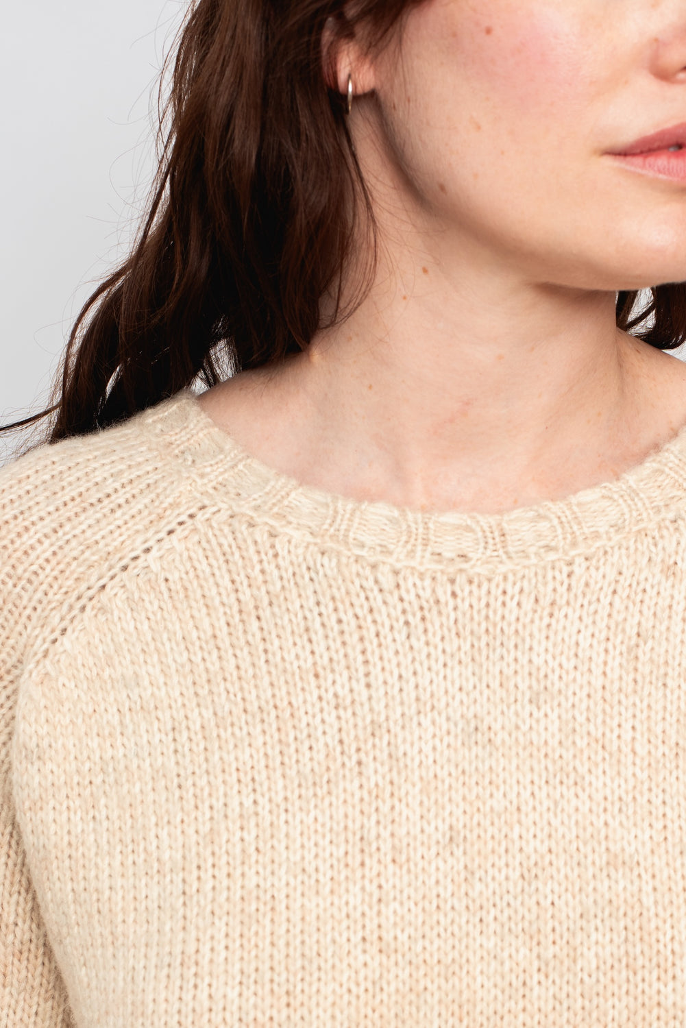Round Neck Pullover Natural Heather