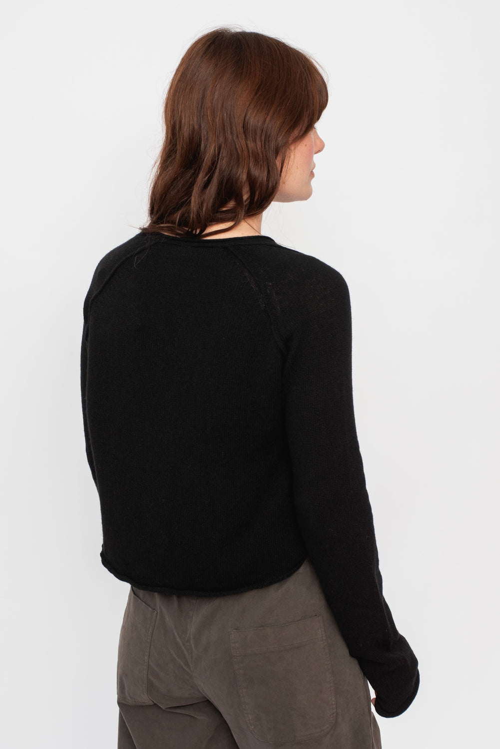 Short Knit Cardigan Black