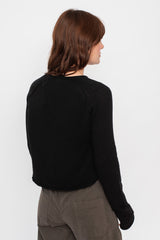Short Knit Cardigan Black