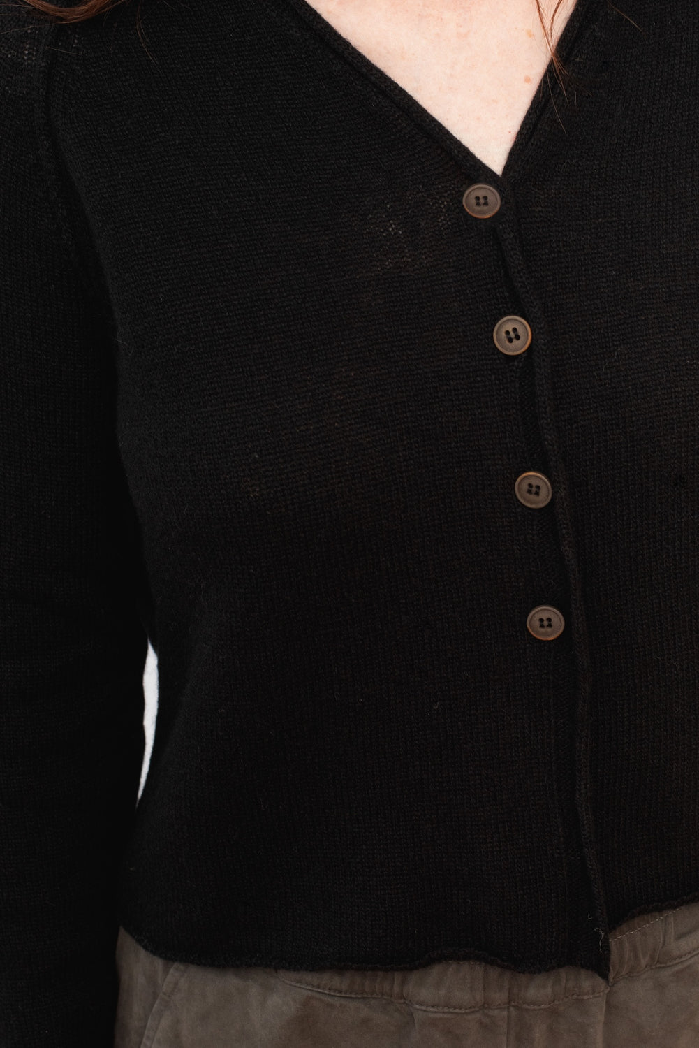Short Knit Cardigan Black